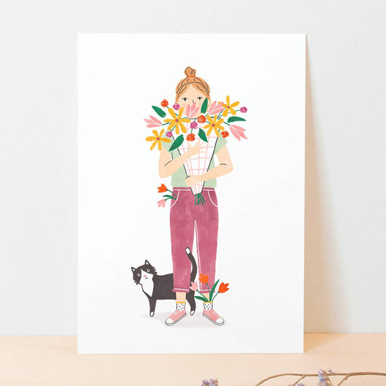 Kaart - Bloemenmeisje