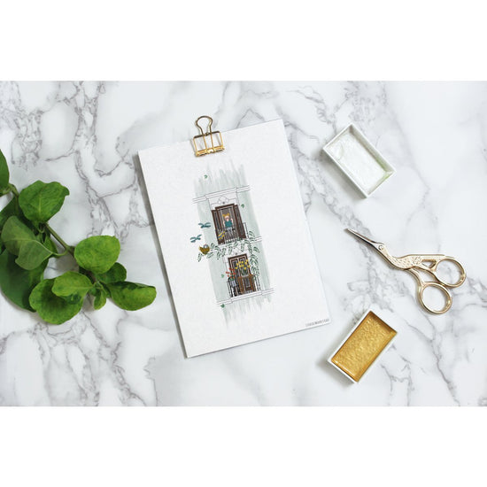 Kaart - Balkonnetje in de Lente