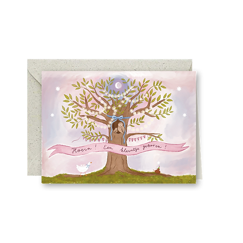 Wenskaart - Kleintje Geboren