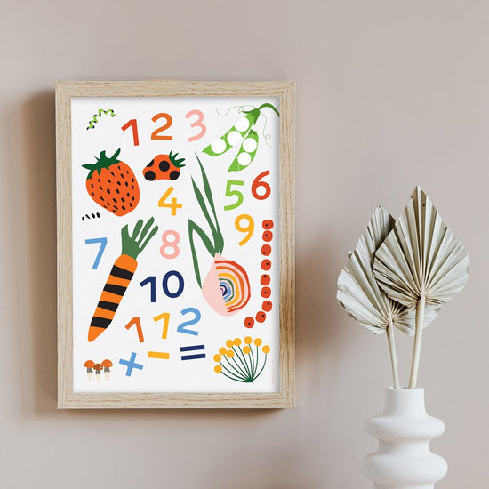 Art Print - Numbers White
