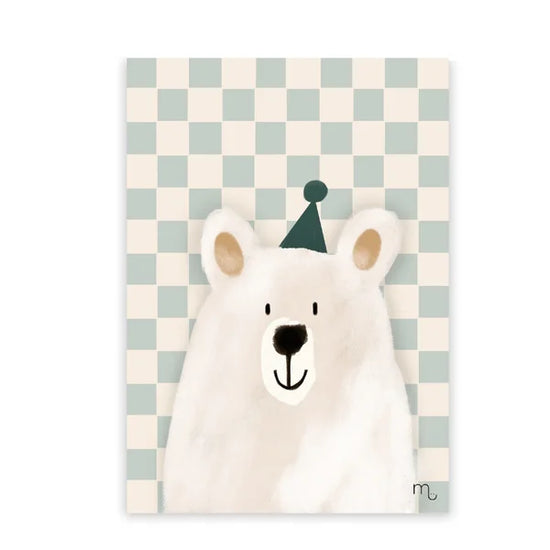 Kaart - Feest Beer Blauw