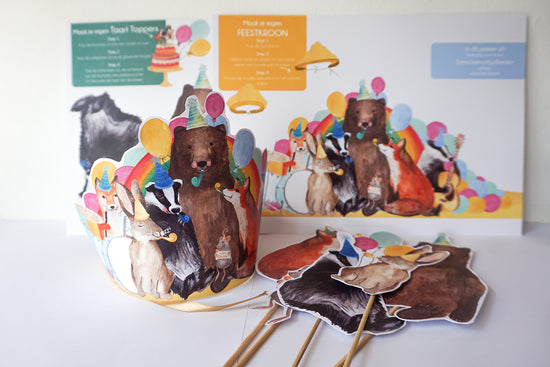 DIY - Verjaardagskroon & Taarttoppers