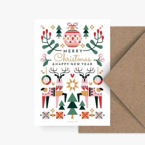 Kerstkaart - Merry Christmand and a Happy New Year