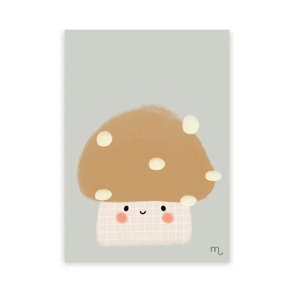 Kaart - Paddenstoel Groen/blauw