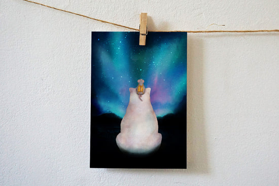 Kaart - Ijsbeer Kijkend naar Noorderlicht