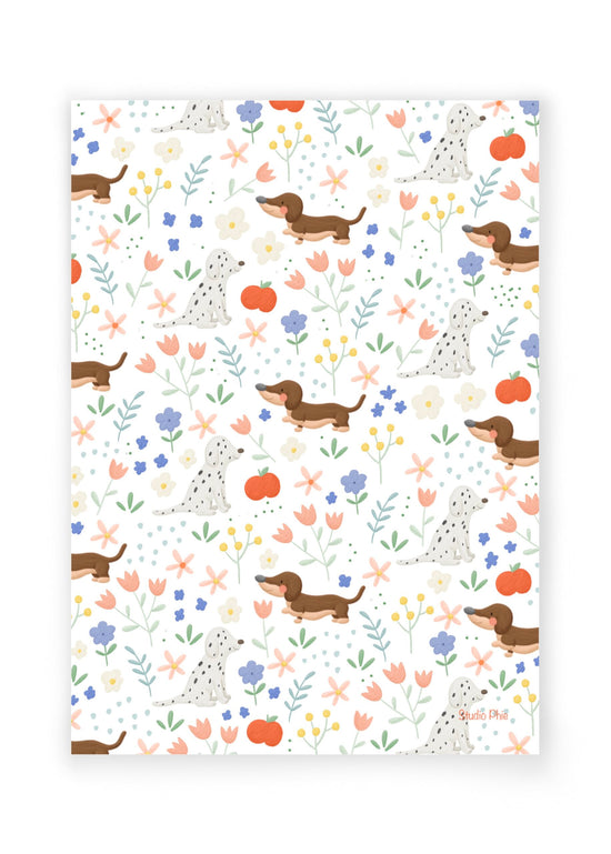 Kaart - Teckel & Dalmatiër All over