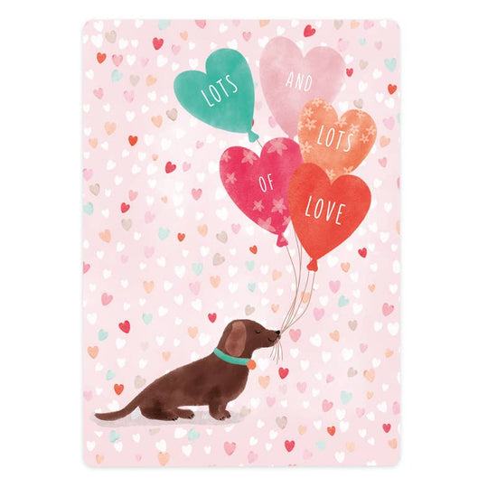 Kaart - Lots and lots of love Teckel