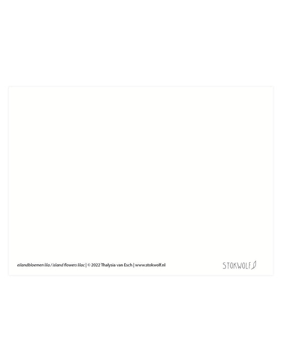Kaart - Eilandbloemen Lila