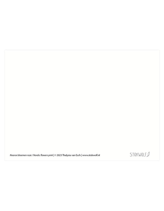 Kaart - Noorse Bloemen Roze