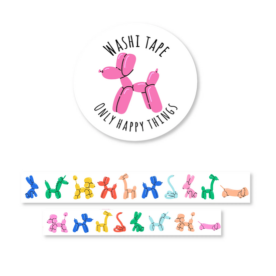 Washi tape - Balloon Animals