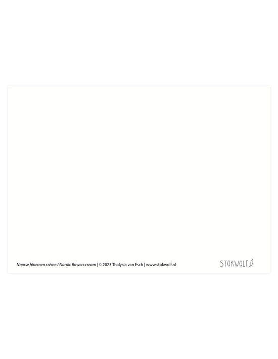 Kaart - Noorse Bloemen Crème