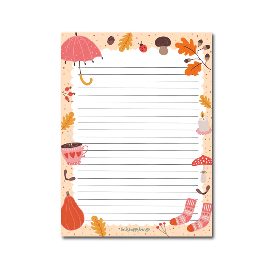 Notitieblok/Briefpapier A5 - Cozy Autumn