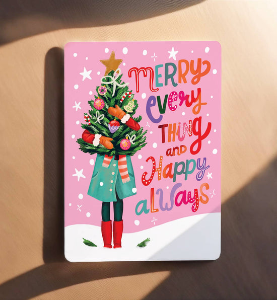 Kertkaart - Merry Everything and Happy Always