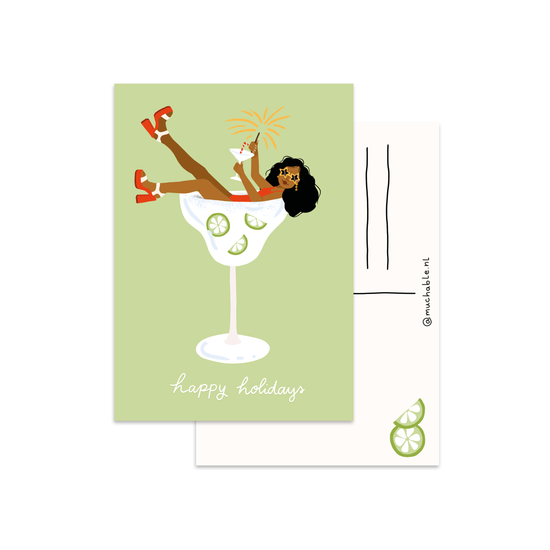 Kerstkaart - Happy holidays