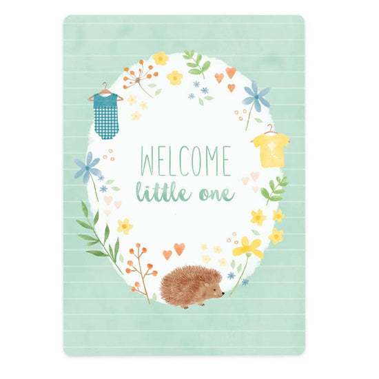 Kaart - Welcome little one Blue