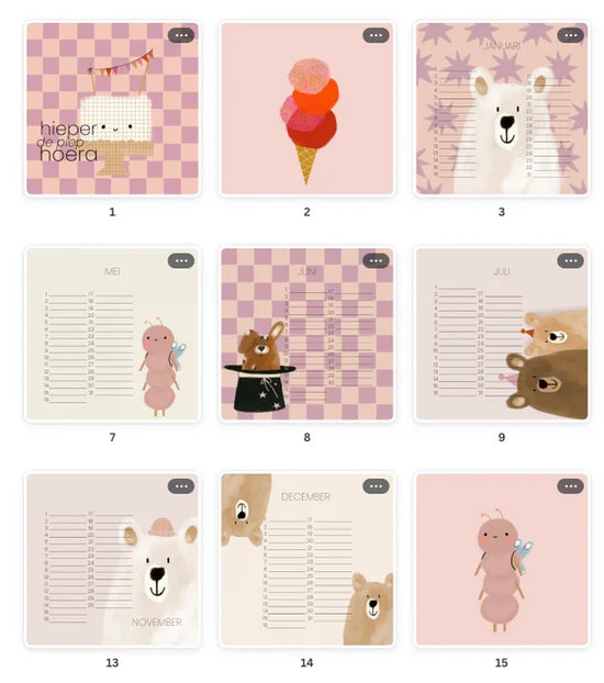 Verjaardagskalender - Hieperdepiep Hoera!