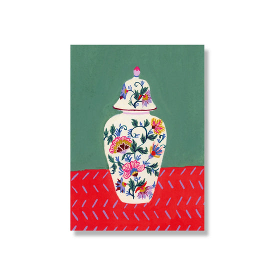 Kaart - Vintage Vaas met Deksel