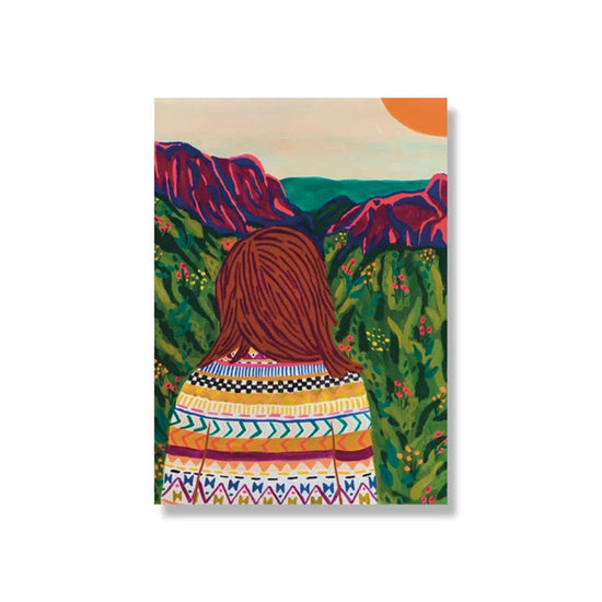 Kaart - Meisje in de Bergen