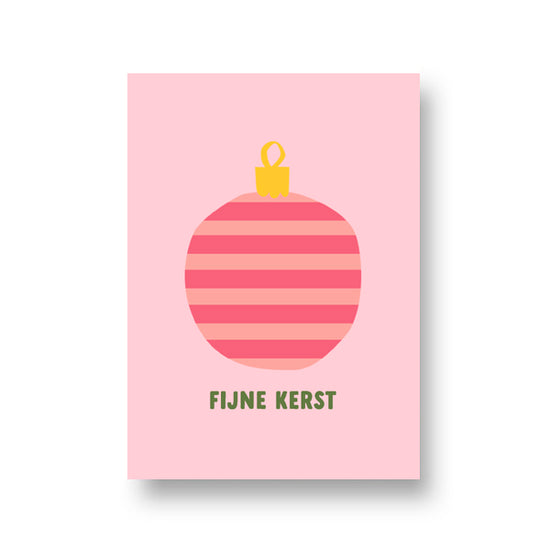 KerstKaart - Fijne Kerst Kerstbal