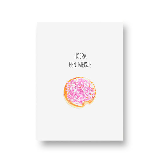 Kaart - Hoera! Een Meisje