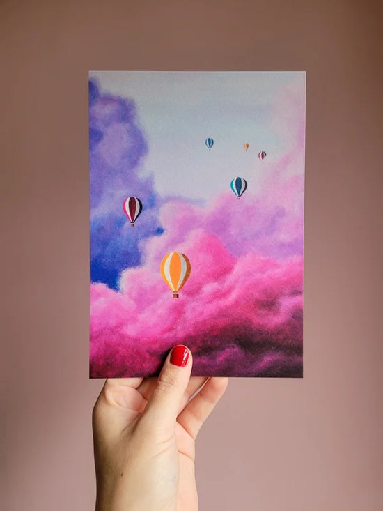 Art Print  A5 - Luchtballonen