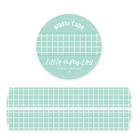 Washi Tape - Mint Grid