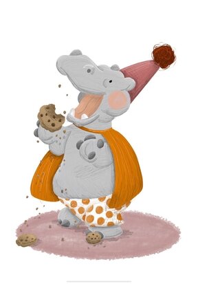 Kaart - Cookie Nijlpaard