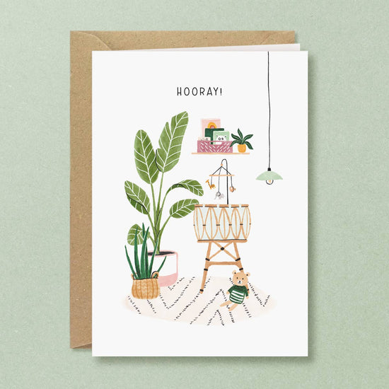 Wenskaart - Hooray New Baby