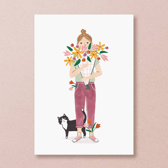 Kaart - Bloemenmeisje