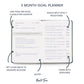 Undated Goal Planner- A5 Power of 3 - Sunshine Yellow