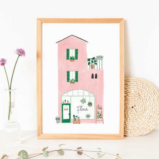 Art print A4- Bloemenwinkel