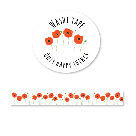 Washi tape - Poppies