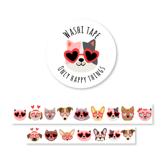 Washi tape - Pawsome love