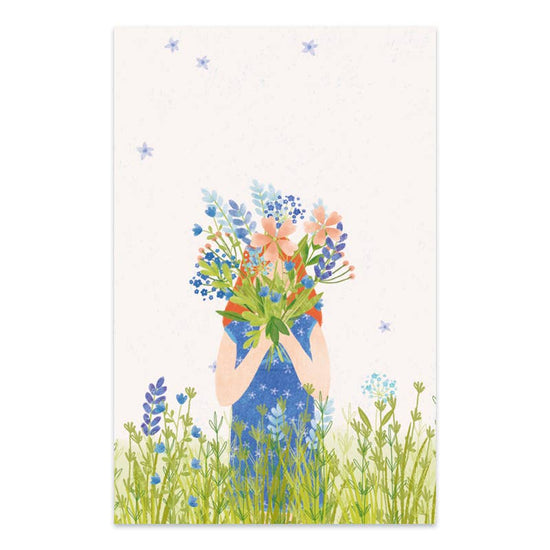 Mini Kaart - Bloemenmeisje