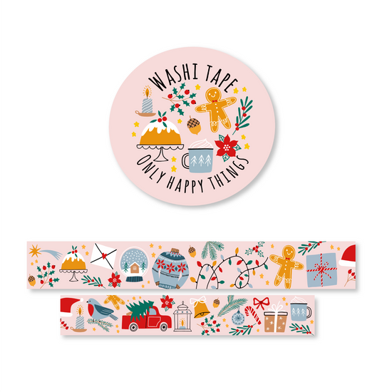 Washi Tape - Pink Christmas Delight
