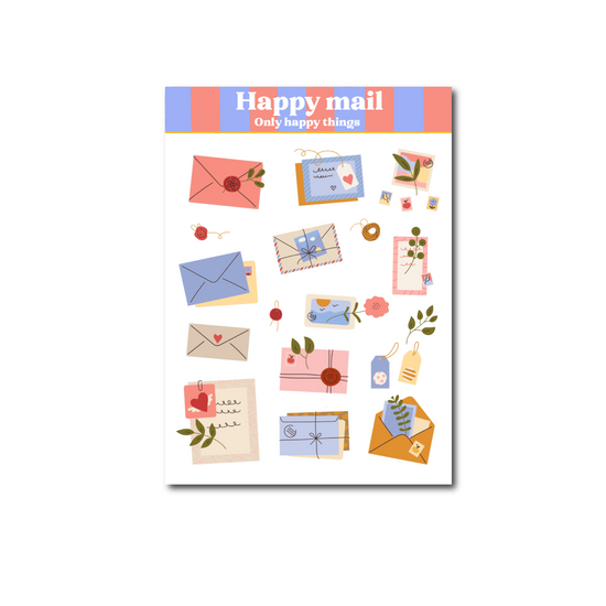 Stickervel - Happy mail