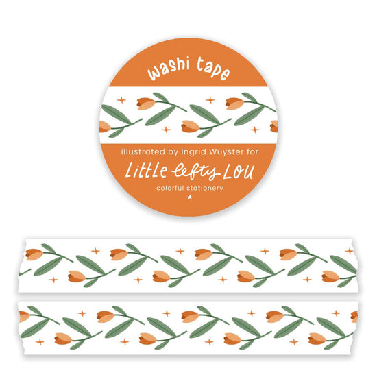 Washi Tape - Orange Tulips