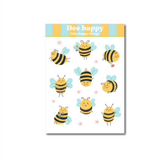 Stickervel - Bee happy