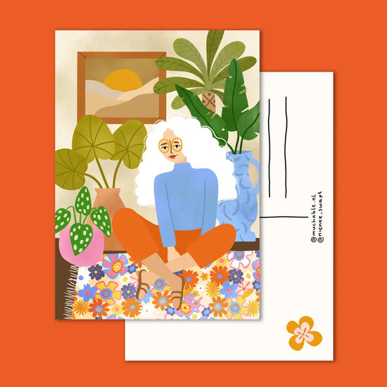 Kaart - Meisje met Wit Haar