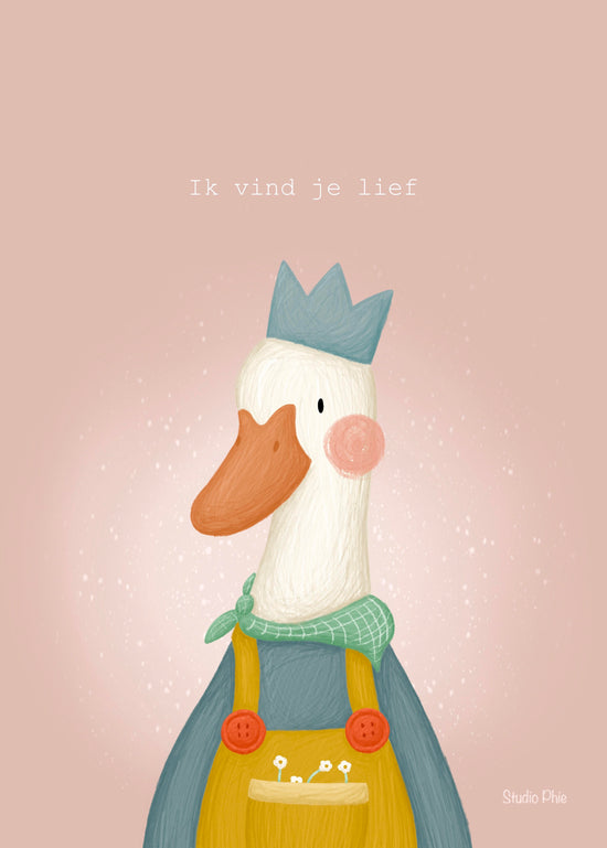 Kaart - Ik vind je Lief Eend