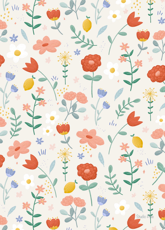 Kaart - Bloemen All Over