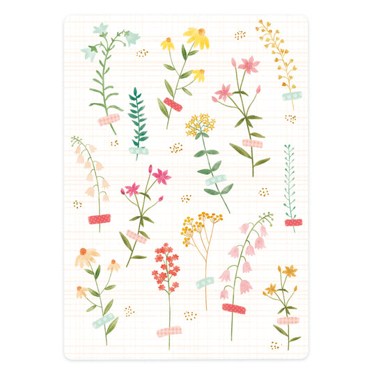 Kaart - Zomerbloemen Roze